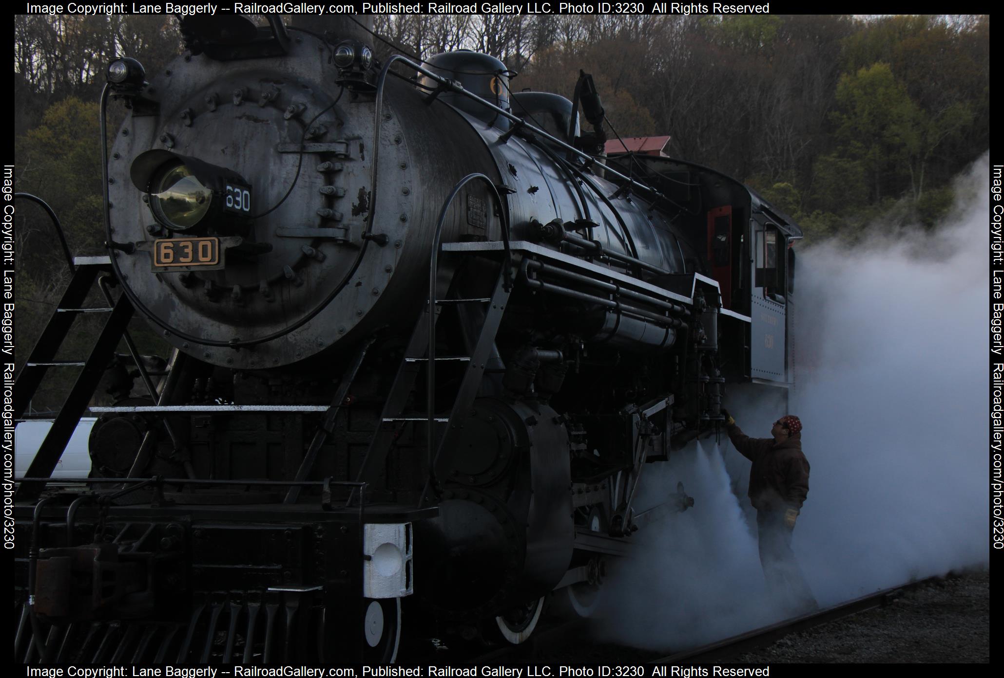 SOU 630 is a class 2-8-0 and  is pictured in East Chattanooga, Tennessee, United States.  This was taken along the TVRM on the Tennessee Valley. Photo Copyright: Lane Baggerly uploaded to Railroad Gallery on 03/26/2024. This photograph of SOU 630 was taken on Sunday, March 24, 2024. All Rights Reserved. 